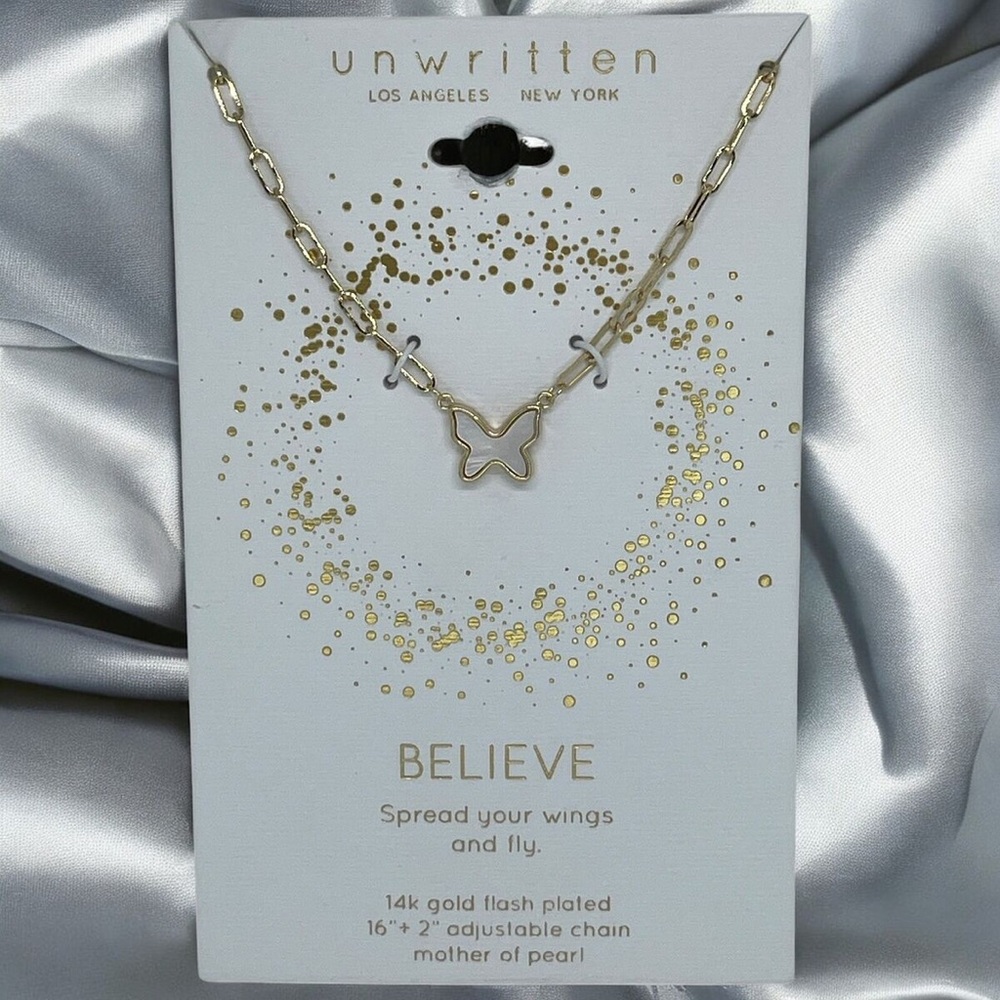 Unwritten Mother Of Pearl 14K Gold Plated Necklace